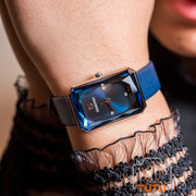  Shop Authentic Swarovski Uptown Crystal Blue Dial Blue Leather Strap Watch for Women - 5547713 - Luxxuri