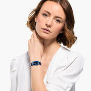  Shop Authentic Swarovski Uptown Crystal Blue Dial Blue Leather Strap Watch for Women - 5547713 - Luxxuri