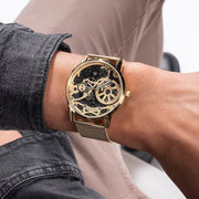  Shop Authentic Guess Gadget Gold Dial Gold Mesh Bracelet Watch for Men - GW0538G2 - Luxxuri