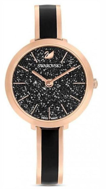  Shop Authentic Swarovski Crystalline Delight Black Dial Two Tone Steel Strap Watch for Women - 5580530 - Luxxuri