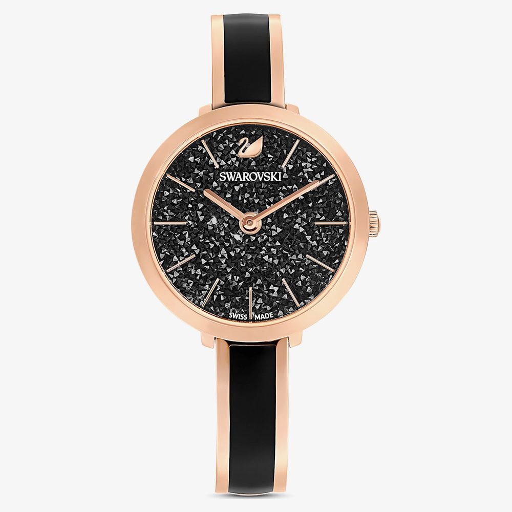  Shop Authentic Swarovski Crystalline Delight Black Dial Two Tone Steel Strap Watch for Women - 5580530 - Luxxuri