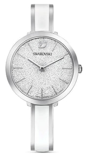  Shop Authentic Swarovski Crystalline Delight Silver Dial Two Tone Steel Strap Watch for Women - 5580537 - Luxxuri
