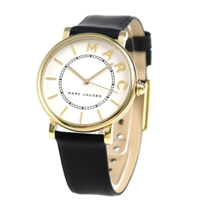  Shop Authentic Marc Jacobs Roxy White Dial Black Leather Strap Watch for Women - MJ1532 - Luxxuri