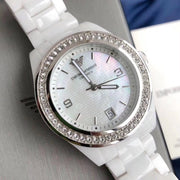  Shop Authentic Emporio Armani Ceramica White Mother of Pearl Dial Stainless Steel Strap Watch For Women - AR1426 - Luxxuri