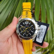  Shop Authentic Tommy Hilfiger Sports Multifunction Black Dial Yellow Rubber Strap Watch for Men - 1791144 - Luxxuri