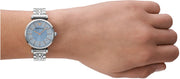  Shop Authentic Emporio Armani Gianni T-Bar Quartz Blue Dial Silver Steel Strap Watch For Women - AR11594 - Luxxuri