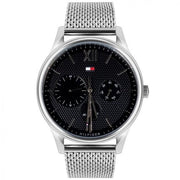  Shop Authentic Tommy Hilfiger Damon Quartz Chronograph Black Dial Silver Mesh Bracelet Watch for Men - 1791415 - Luxxuri