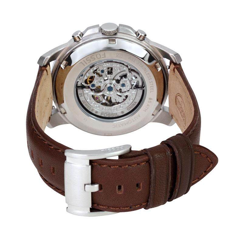  Shop Authentic Fossil Grant Automatic White Dial Brown Leather Strap Watch for Men -  ME3027 - Luxxuri