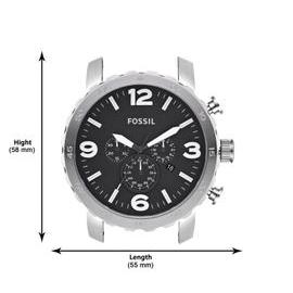  Shop Authentic Fossil Nate Chronograph Black Dial Silver Steel Strap Watch for Men - JR1353 - Luxxuri