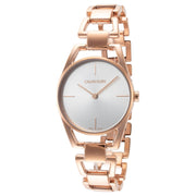  Shop Authentic Calvin Klein Dainty White Dial Rose Gold Steel Strap Watch for Women - K7L23646 - Luxxuri