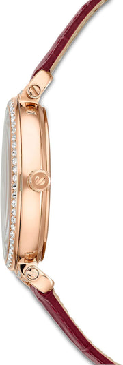  Shop Authentic Swarovski Passage Moon Phase Red Dial Red Leather Strap Watch for Women - 5613323 - Luxxuri