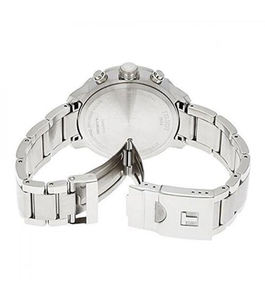  Shop Authentic Tissot Quickster Chronograph Black Dial Silver Steel Strap Watch For Men - T095.417.11.067.00 - Luxxuri