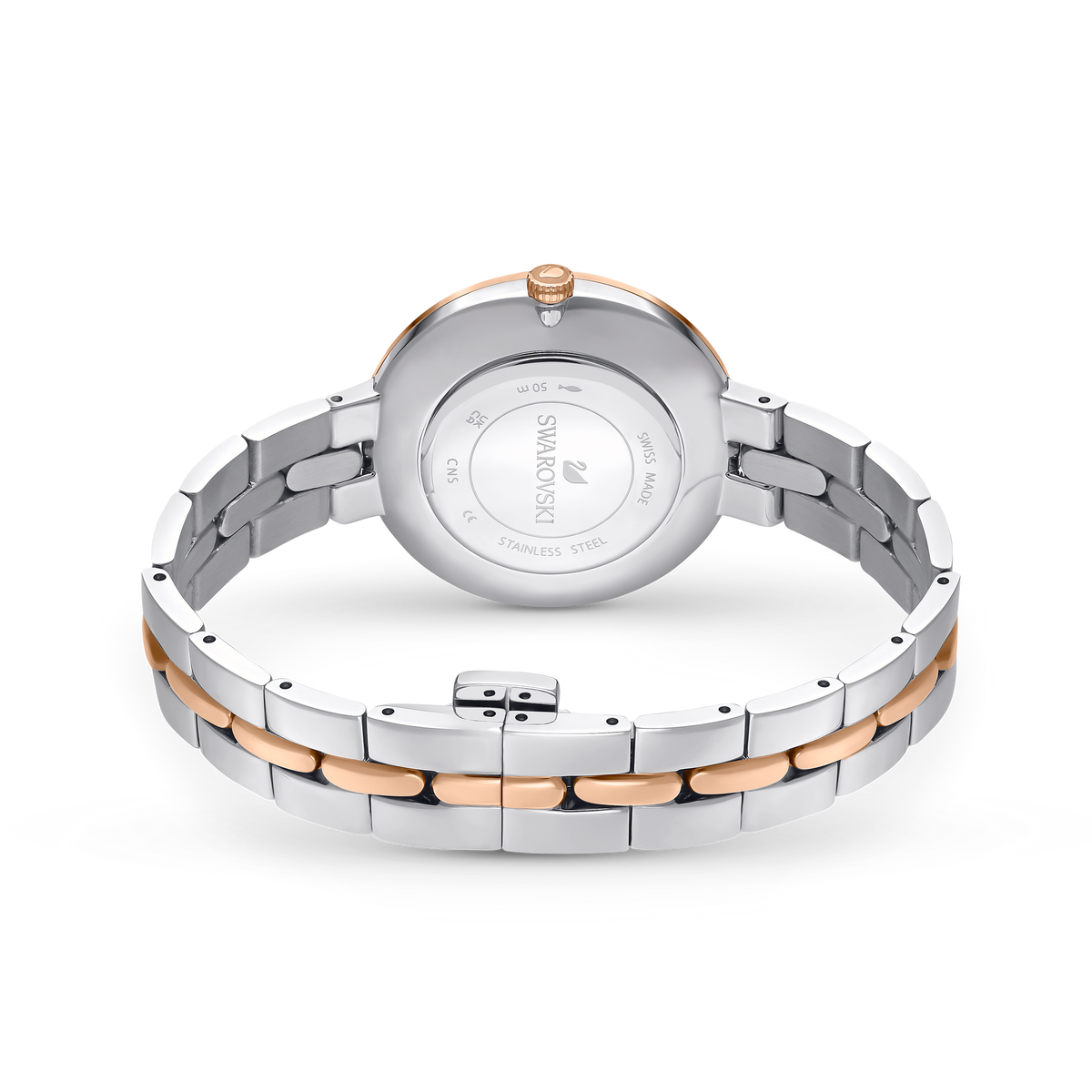  Shop Authentic Swarovski Cosmopolitan Crystals Silver Dial Two Tone Steel Strap Watch for Women - 5644081 - Luxxuri