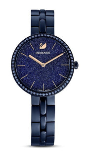  Shop Authentic Swarovski Cosmopolitan Crystals Blue Dial Blue Steel Strap Watch for Women - 5647452 - Luxxuri