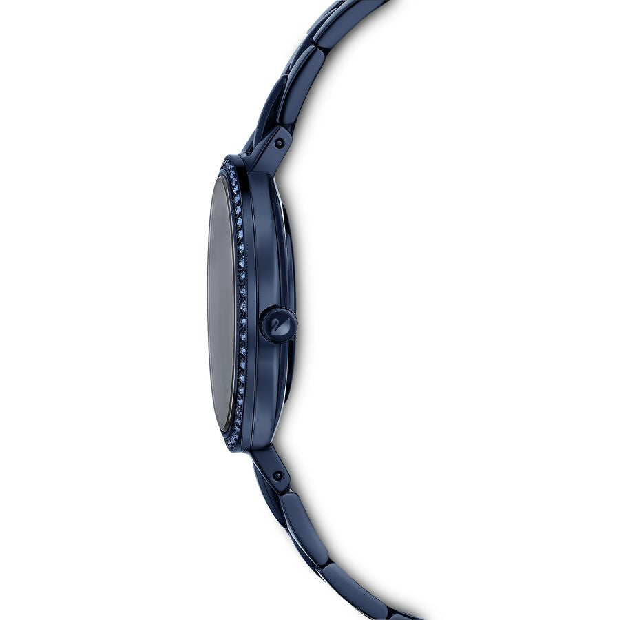 Shop Authentic Swarovski Cosmopolitan Crystals Blue Dial Blue Steel Strap Watch for Women - 5647452 - Luxxuri