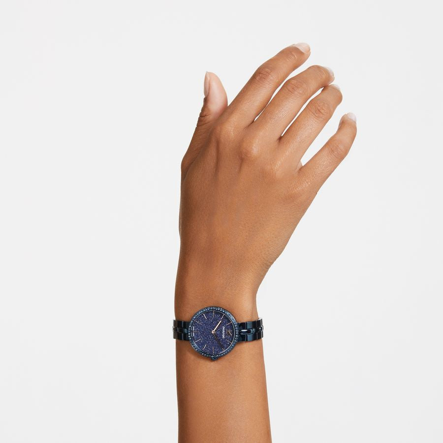  Shop Authentic Swarovski Cosmopolitan Crystals Blue Dial Blue Steel Strap Watch for Women - 5647452 - Luxxuri