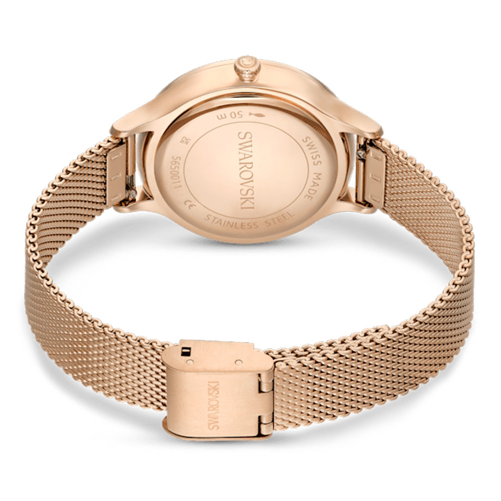 Shop Authentic Swarovski Octea Nova Silver Dial Rose Gold Mesh Strap Watch for Women - 5650011 - Luxxuri