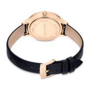  Shop Authentic Swarovski Octea Nova Black Dial Black Leather Strap Watch for Women - 5650033 - Luxxuri
