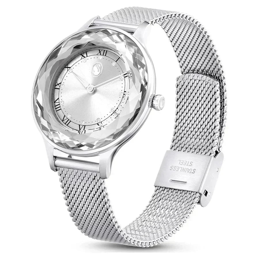  Shop Authentic Swarovski Octea Nova Silver Dial Silver Mesh Strap Watch for Women - 5650039 - Luxxuri