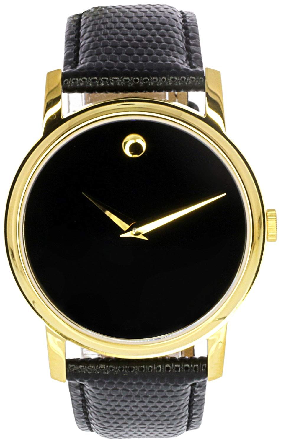  Shop Authentic Movado Museum Black Dial Black Leather Strap Watch For Men - 2100005 - Luxxuri
