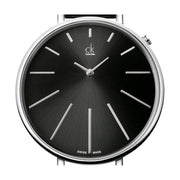  Shop Authentic Calvin Klein Equal Black Dial Black Leather Strap Watch for Women - K3E231C1 - Luxxuri