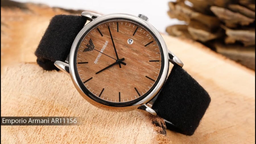  Shop Authentic Emporio Armani Luigi Analog Brown Dial Black Leather Strap Watch For Men - AR11156 - Luxxuri