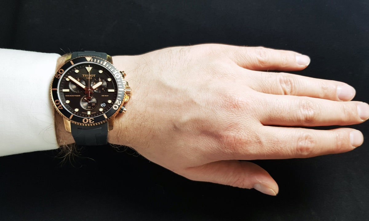  Shop Authentic Tissot Seastar 1000 Chronograph Black Dial Black Rubber Strap Watch For Men - T120.417.37.051.00 - Luxxuri