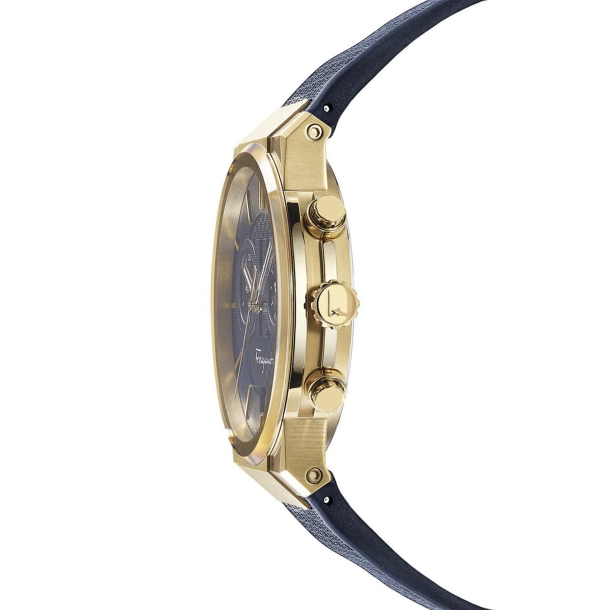  Shop Authentic Salvatore Ferragamo Sapphire Chrono Blue Dial Blue Silicone Strap Watch for Men - SFME00221 - Luxxuri