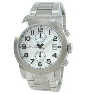  Shop Authentic Marc Jacobs Larry Chronograph White Dial Silver Steel Strap Watch for Men - MBM5030 - Luxxuri