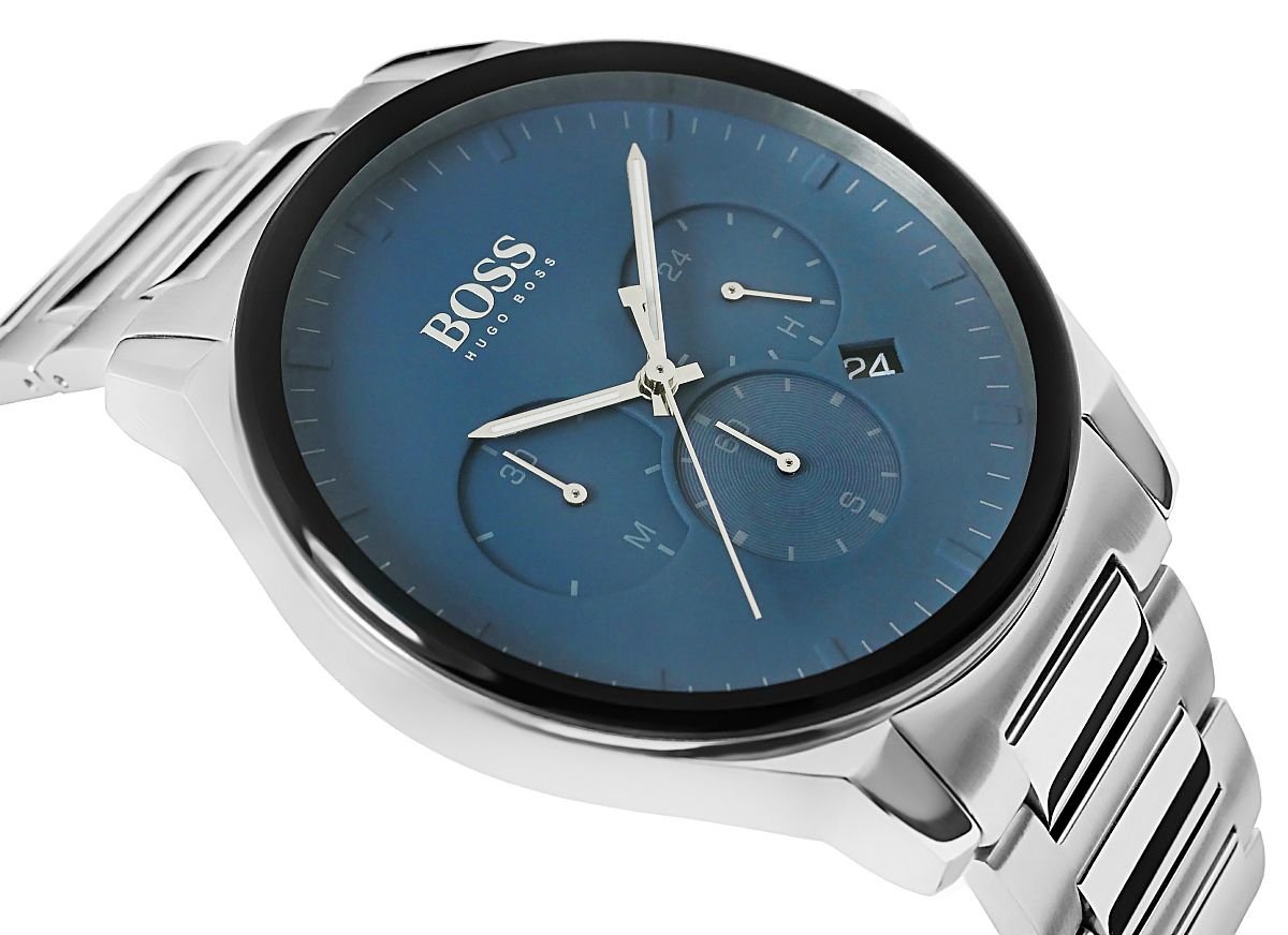  Shop Authentic Hugo Boss Peak Chronograph Blue Dial Silver Steel Strap Watch for Men - 1513763 - Luxxuri