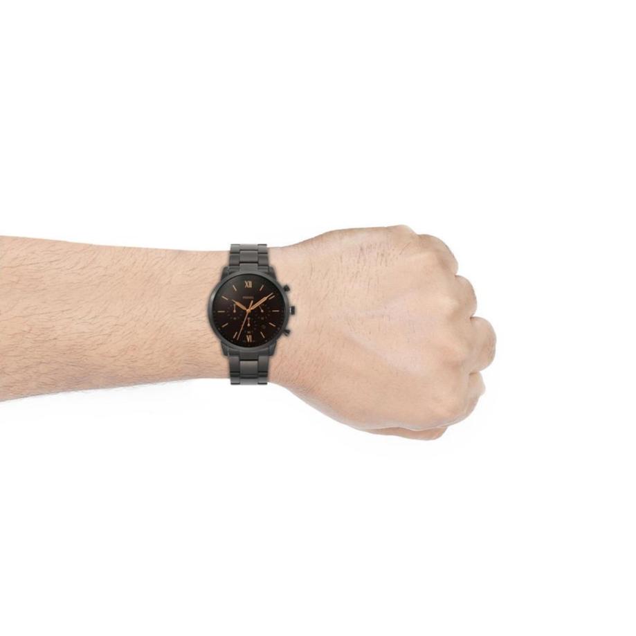  Shop Authentic Fossil Neutra Chronograph Black Dial Black Steel Strap Watch for Men - FS5525 - Luxxuri