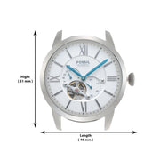  Shop Authentic Fossil Townsman Automatic Chronograph White Dial Blue Leather Strap Watch for Men - ME3167 - Luxxuri