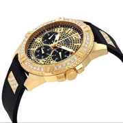  Shop Authentic Guess Frontier Crystals Black Dial Black Silicone Strap Watch For Men - W1132G1 - Luxxuri