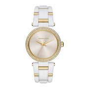  Shop Authentic Michael Kors Delray Rose Gold Dial White Steel Strap Watch for Women - MK4315 - Luxxuri