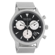  Shop Authentic Movado Heritage Calendoplan Chronograph Black Dial Silver Mesh Strap Watch for Men - 3650097 - Luxxuri
