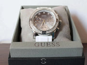  Shop Authentic Guess Confetti Crystal Black Dial White Silicone Strap Watch For Women - W1098L1 - Luxxuri