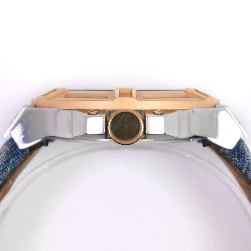  Shop Authentic Guess Rigor Analog Blue Dial Blue Denim Strap Watch For Men - W0040G6 - Luxxuri