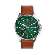  Shop Authentic Fossil Dillinger Luggage Chronograph Green Dial Brown Leather Strap Watch for Men - FS5734 - Luxxuri