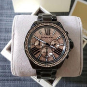  Shop Authentic Michael Kors Wren Chronograph Gold Diamonds Dial Black Steel Strap Watch for Women - MK5879 - Luxxuri