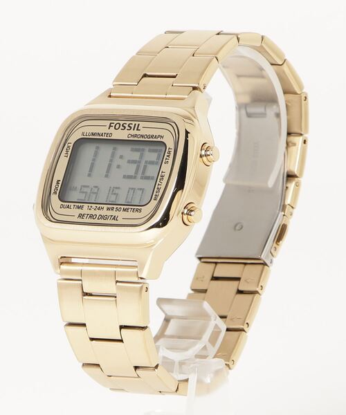  Shop Authentic Fossil Retro Digital Gold Dial Gold Steel Strap Watch for Men - FS5843 - Luxxuri