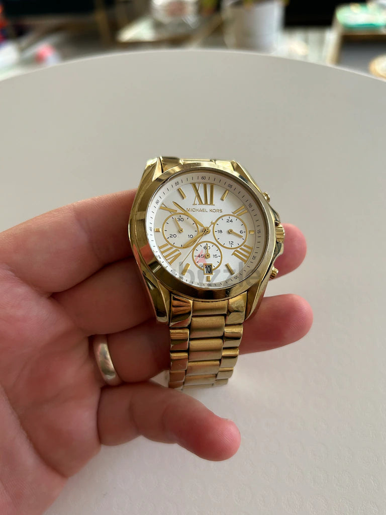  Shop Authentic Michael Kors Bradshaw Chronograph White Dial Gold Steel Strap Watch For Women - MK6266 - Luxxuri