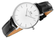  Shop Authentic Daniel Wellington Classic Petite Reading White Dial Black Leather Strap Watch For Women - DW00100185 - Luxxuri