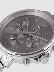 Shop Authentic Tommy Hilfiger Chronograph Grey Dial Silver Steel Strap Watch for Men - 1710382 - Luxxuri