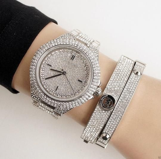 Shop Authentic Michael Kors Camille Crystal Pave Dial Silver Steel Strap Watch for Women - MK5869 - Luxxuri