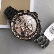  Shop Authentic Michael Kors Wren Chronograph Gold Diamonds Dial Black Steel Strap Watch for Women - MK5879 - Luxxuri