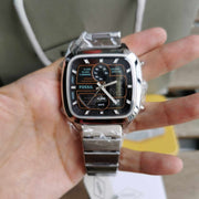  Shop Authentic Fossil Retro Analog-Digital Black Dial Silver Steel Strap Watch for Men - FS5890 - Luxxuri