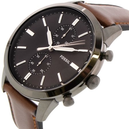  Shop Authentic Fossil Townsman Chronograph Gray Dial Brown Leather Strap Watch for Men - FS5522 - Luxxuri
