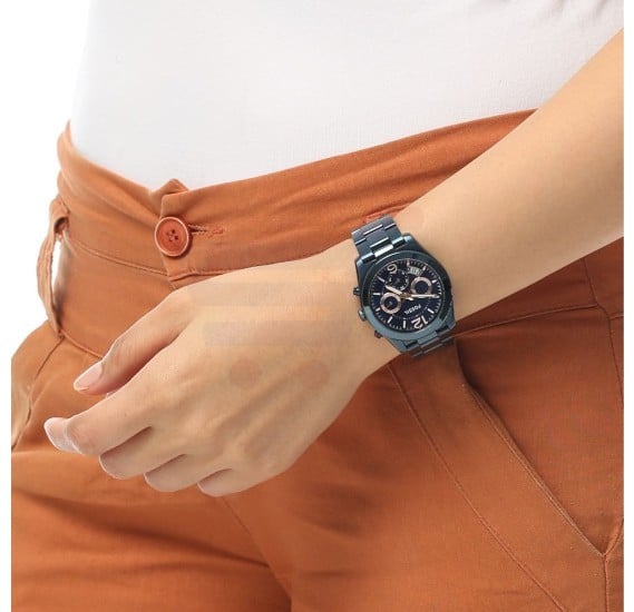  Shop Authentic Fossil Perfect Boyfriend Multifunction Blue Dial Blue Steel Strap Watch for Women - ES4093 - Luxxuri