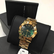  Shop Authentic Marc Jacobs Amy Green Dial Gold Steel Strap Watch for Women - MBM8609 - Luxxuri