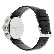  Shop Authentic Calvin Klein High Noon Chronograph Black Dial Black Leather Strap Watch for Men - K8M271C1 - Luxxuri